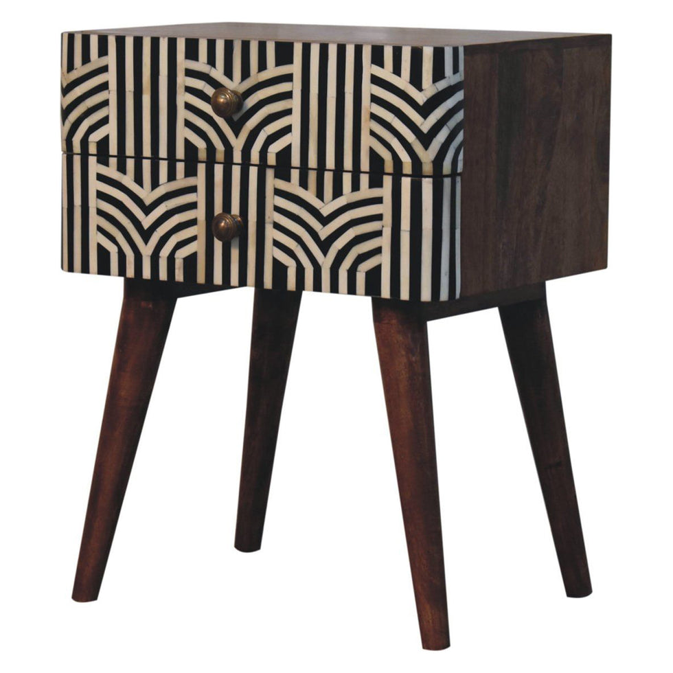 Artisan - Honey Caramel Edessa Bone Inlay Bedside