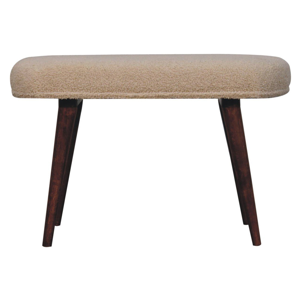 Artisan - Honey Caramel Boucle Cream Nordic Bench