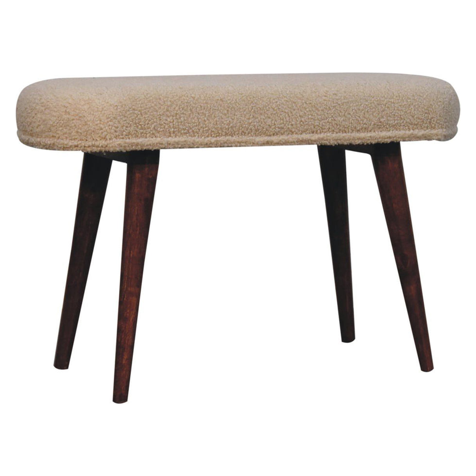 Artisan - Honey Caramel Boucle Cream Nordic Bench