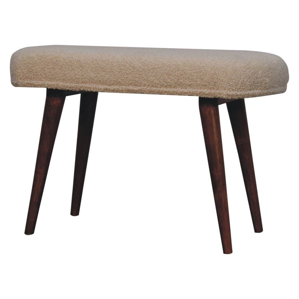 Artisan - Honey Caramel Boucle Cream Nordic Bench