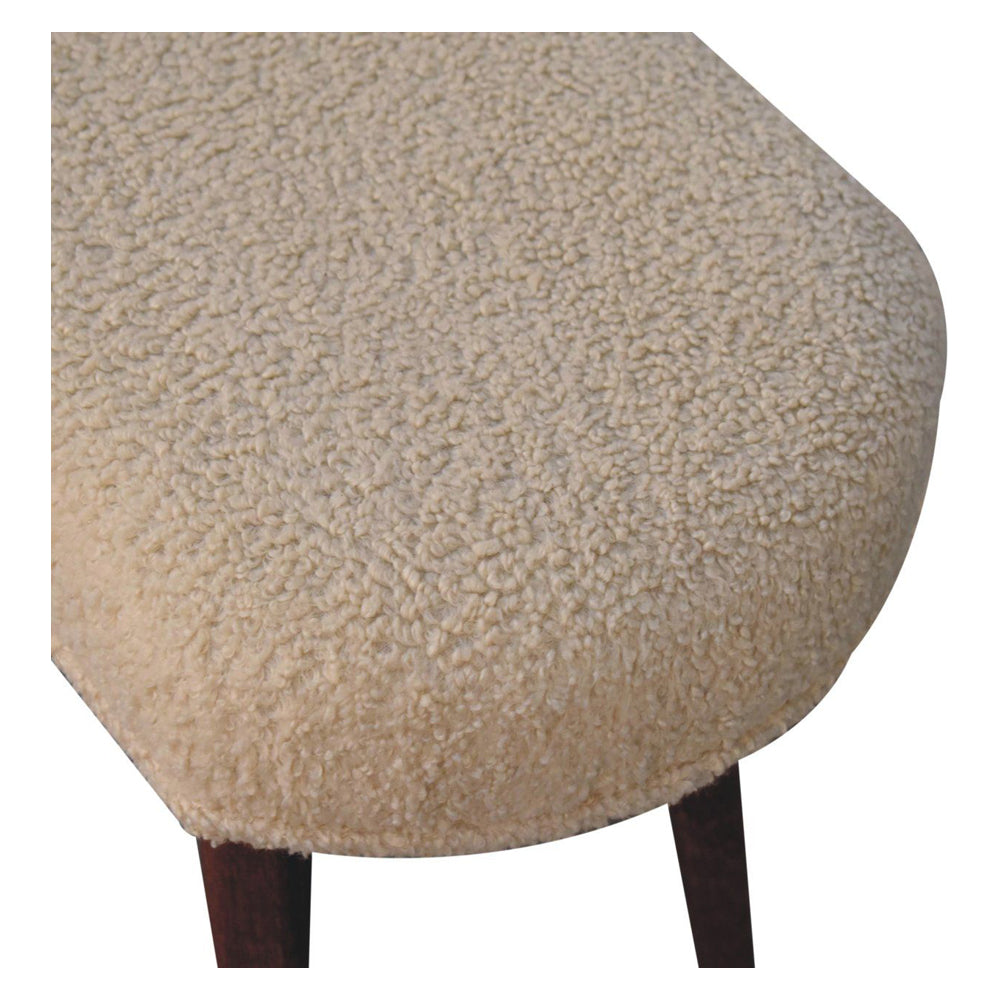 Artisan - Honey Caramel Boucle Cream Nordic Bench