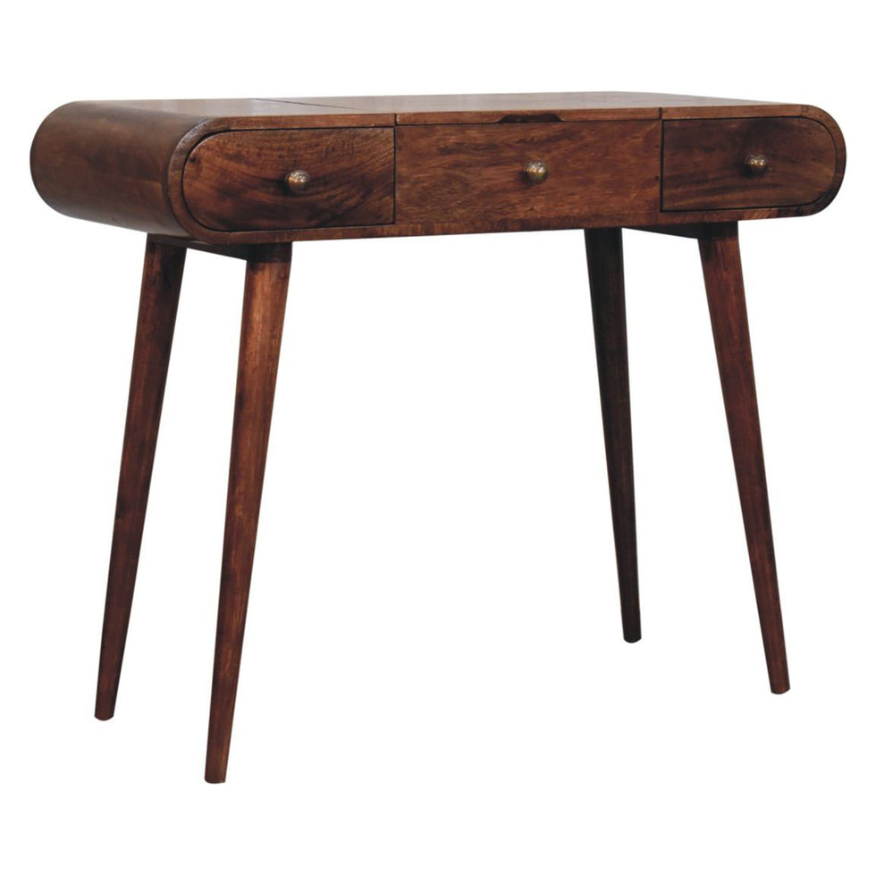 Artisan - Honey Caramel Round Dressing Table