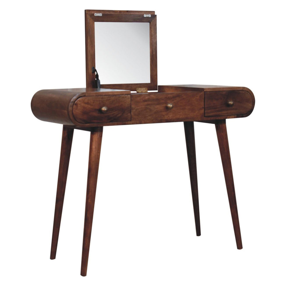 Artisan - Honey Caramel Round Dressing Table