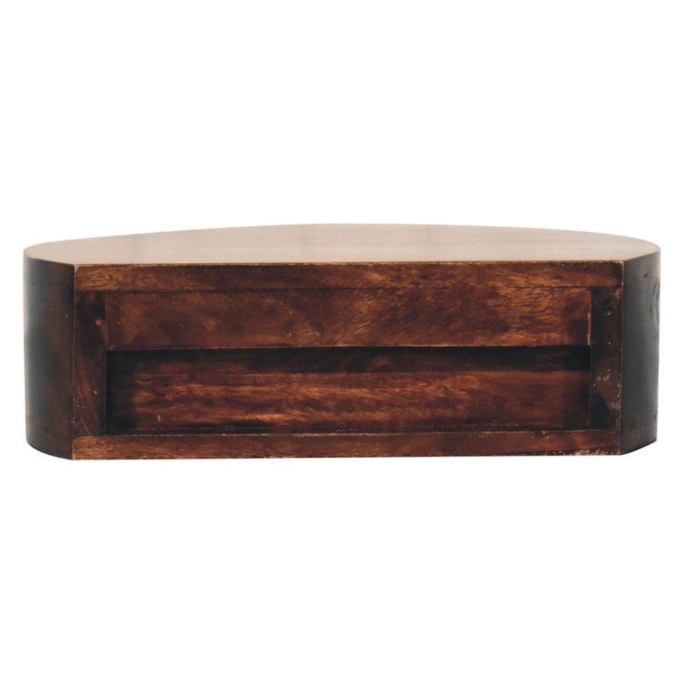 Artisan - California Walnut Wall Mounted Rounded Bedside