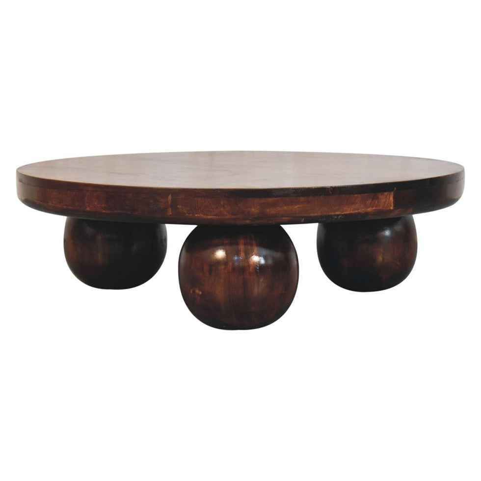 Artisan - California Walnut Central Table With Ball Feet