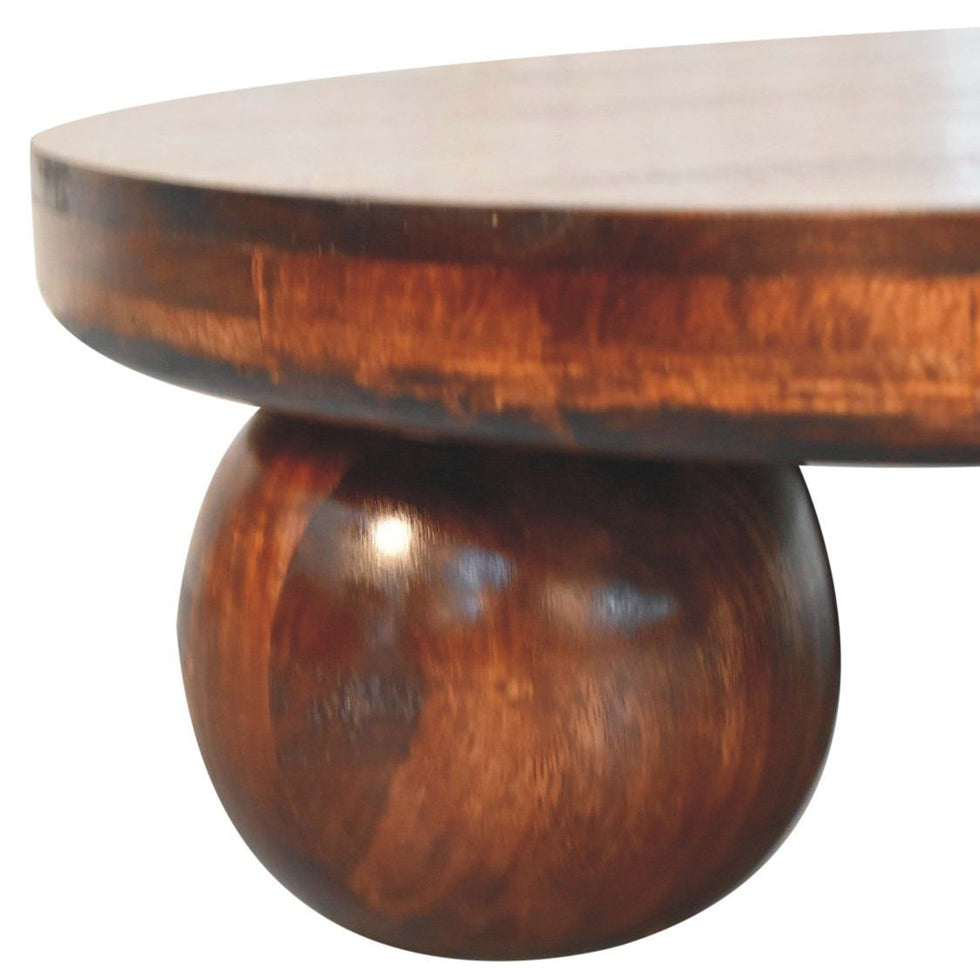 Artisan - California Walnut Central Table With Ball Feet