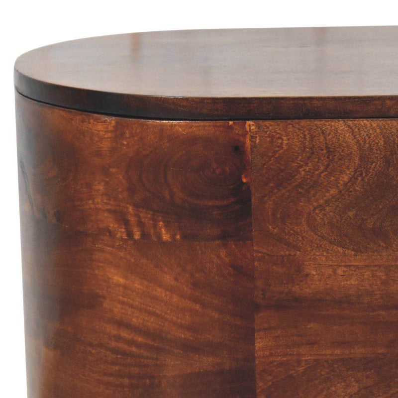 Artisan - Curved California Walnut Blanket Box