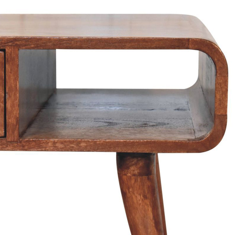Artisan - Curved Honey Caramel Coffee Table