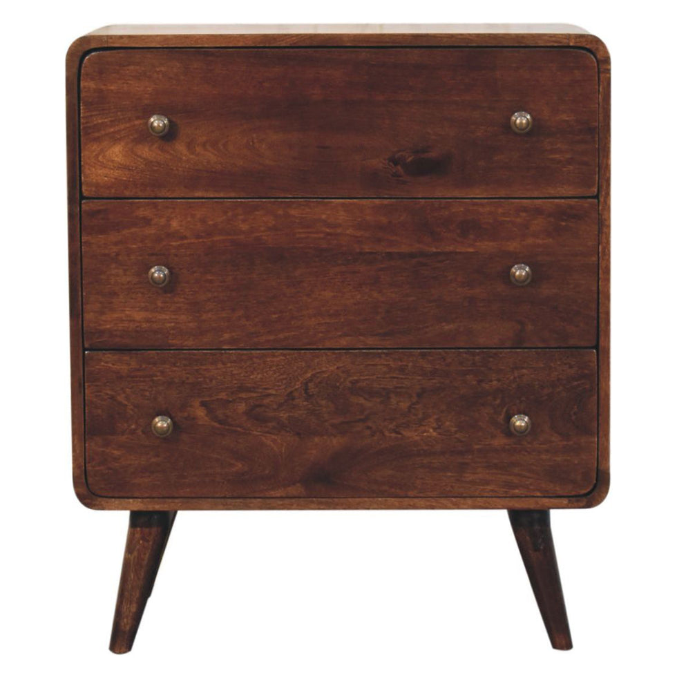 Artisan - Curved California Walnut Chest