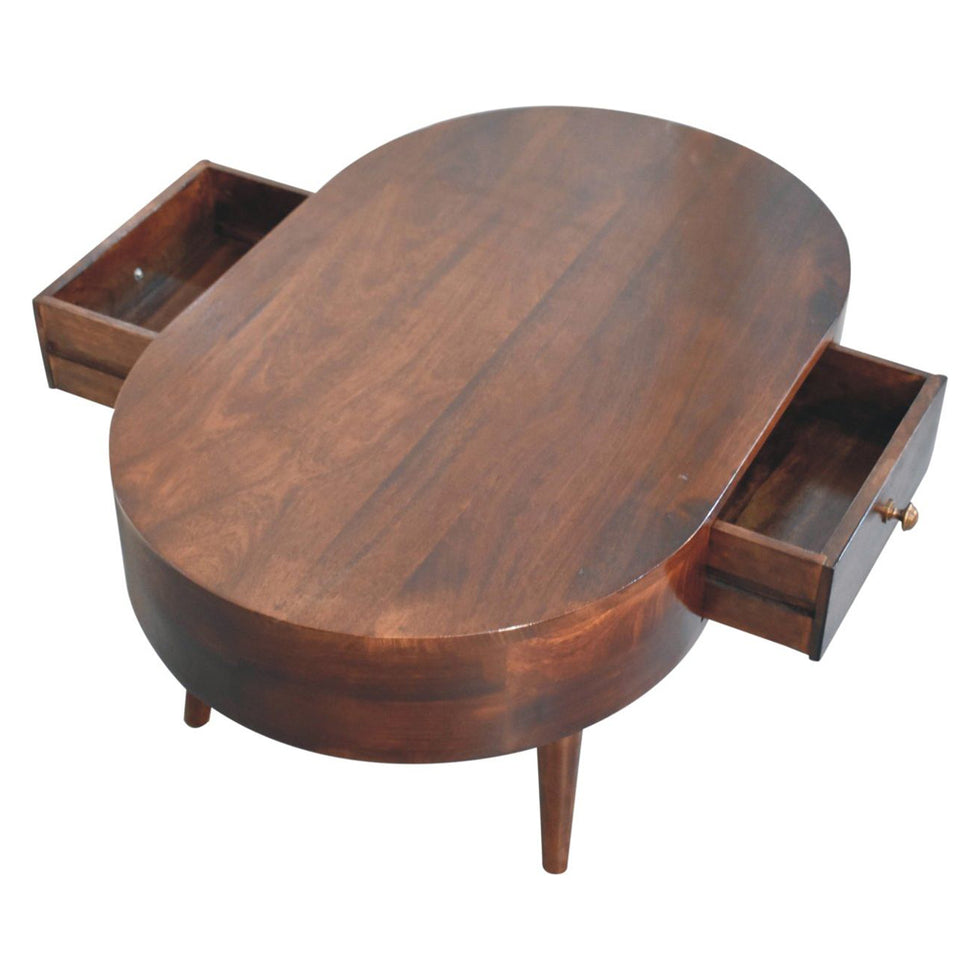 Artisan - California Walnut Rounded Coffee Table
