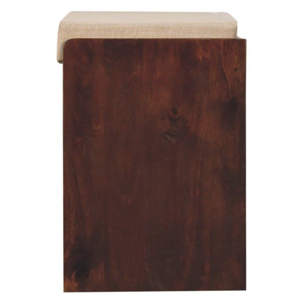 Artisan - California Walnut & Mud Linen Pull Out Shoe Bench