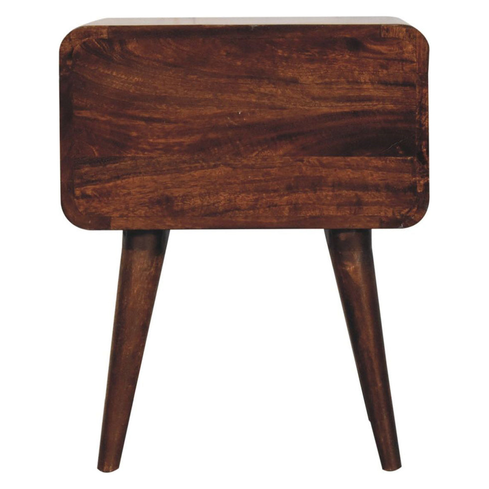 Artisan - Curved California Walnut Bedside