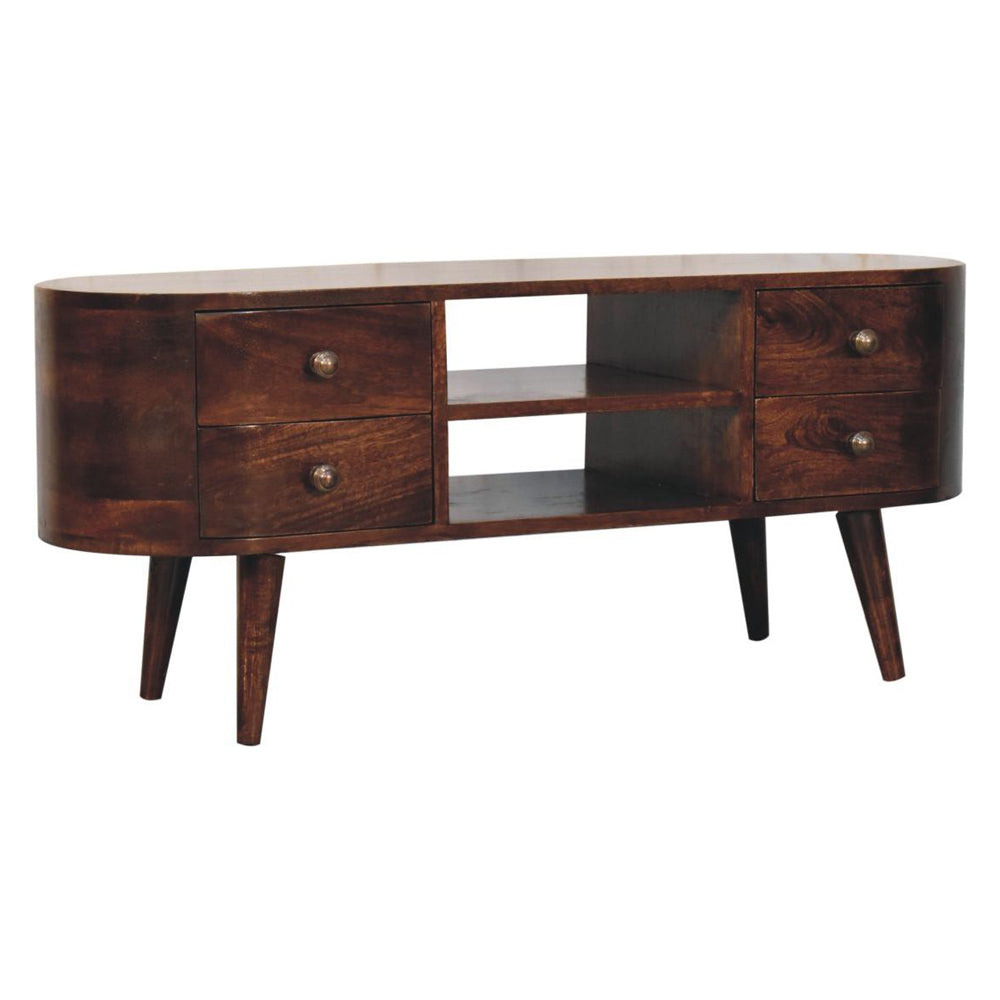 Artisan - California Walnut Rounded Entertainment Unit