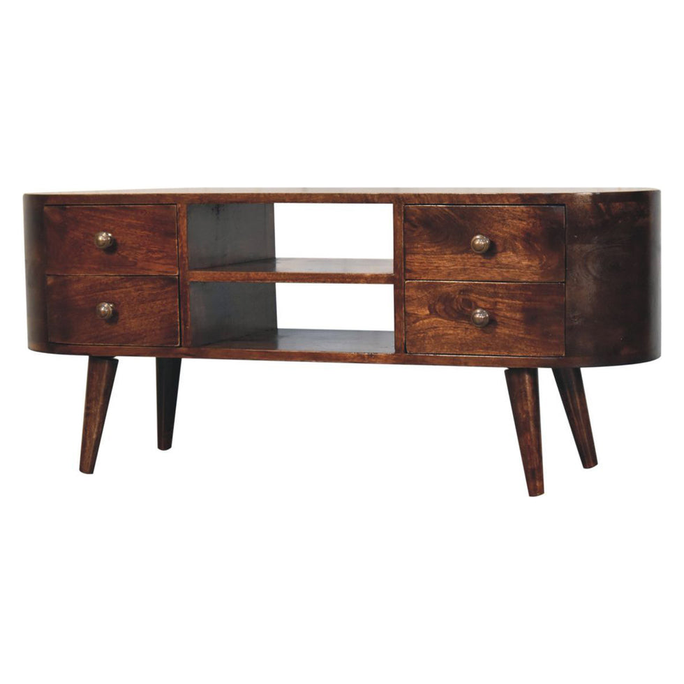 Artisan - California Walnut Rounded Entertainment Unit