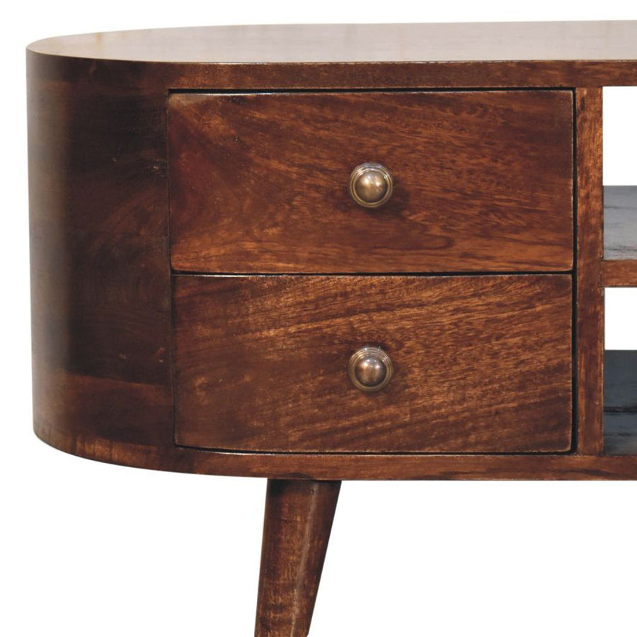 Artisan - California Walnut Rounded Entertainment Unit