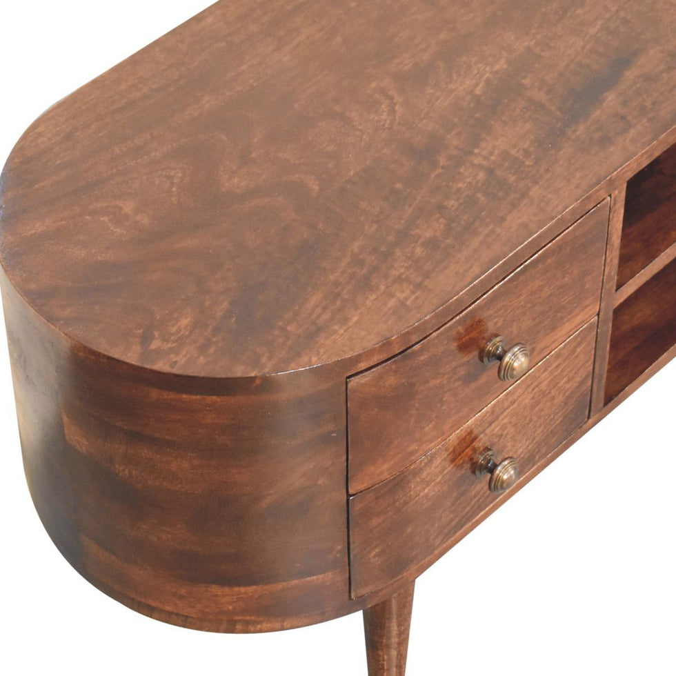 Artisan - California Walnut Rounded Entertainment Unit