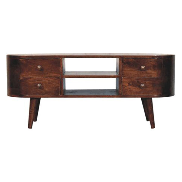 Artisan - California Walnut Rounded Entertainment Unit