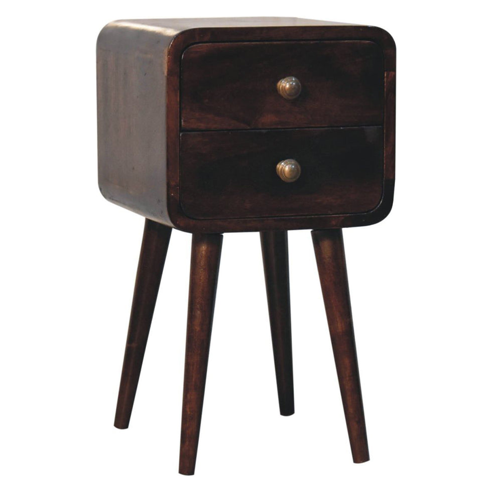 Artisan - Mini California Walnut Curved Bedside