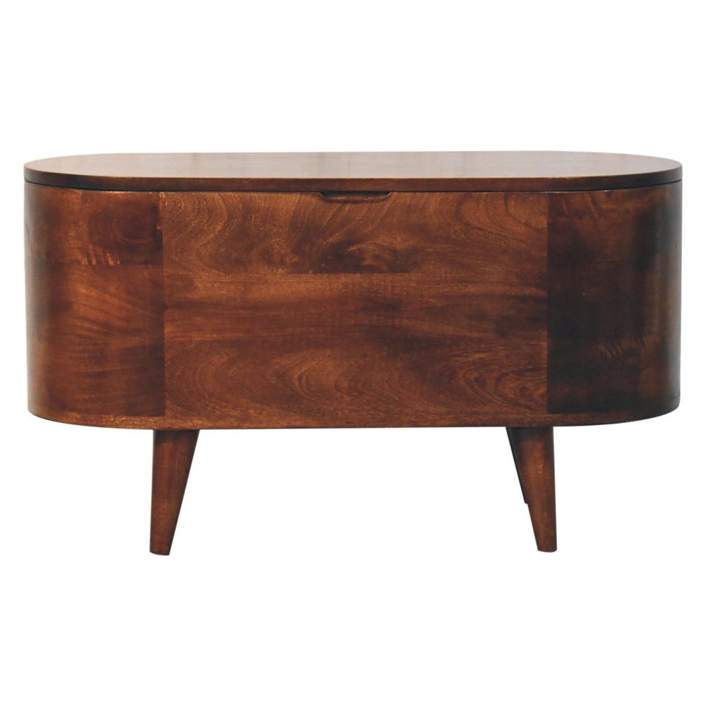 Artisan - California Walnut Rounded Lid Up Blanket Box