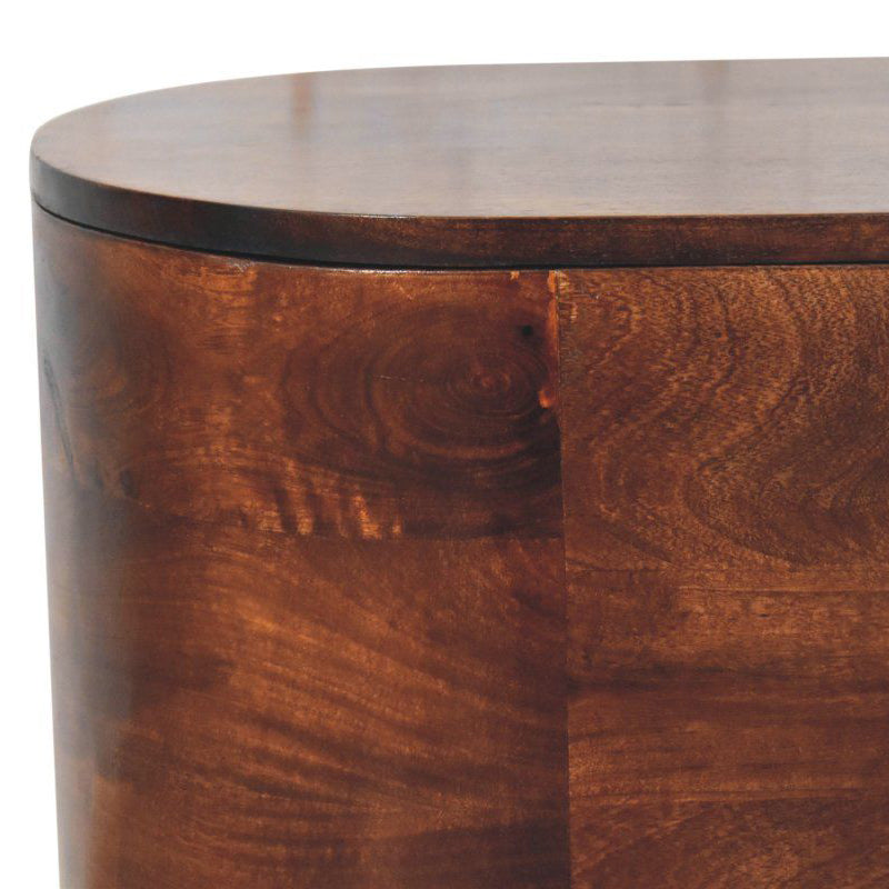 Artisan - California Walnut Rounded Lid Up Blanket Box
