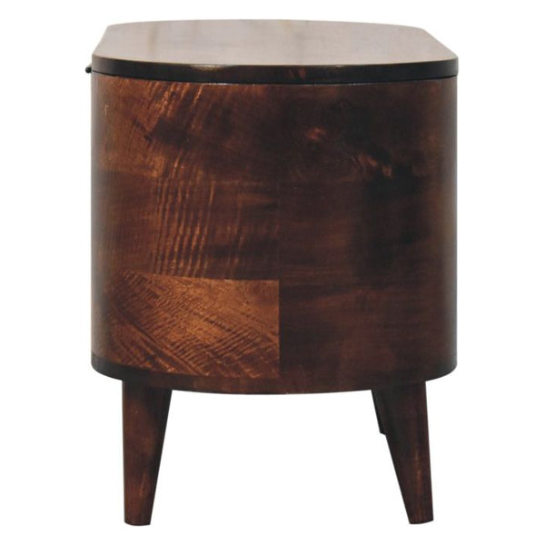 Artisan - California Walnut Rounded Lid Up Blanket Box