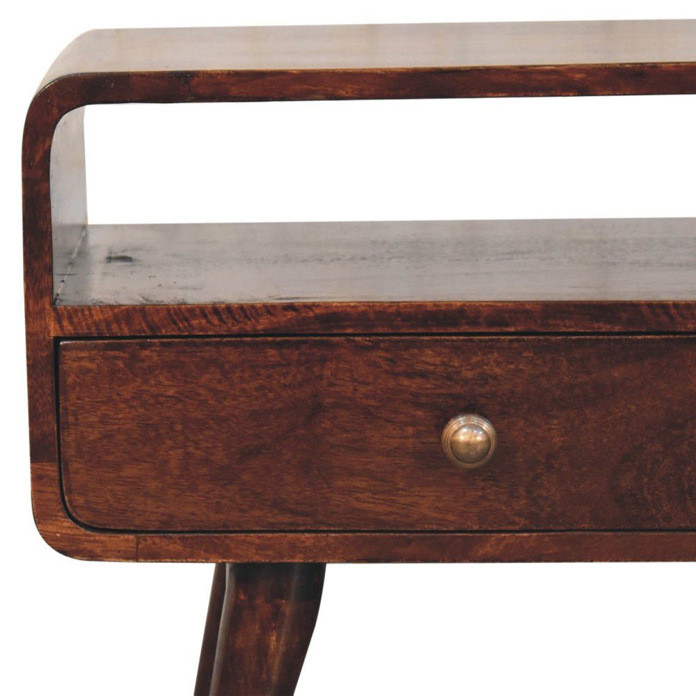 Artisan - Curved California Walnut Media Unit