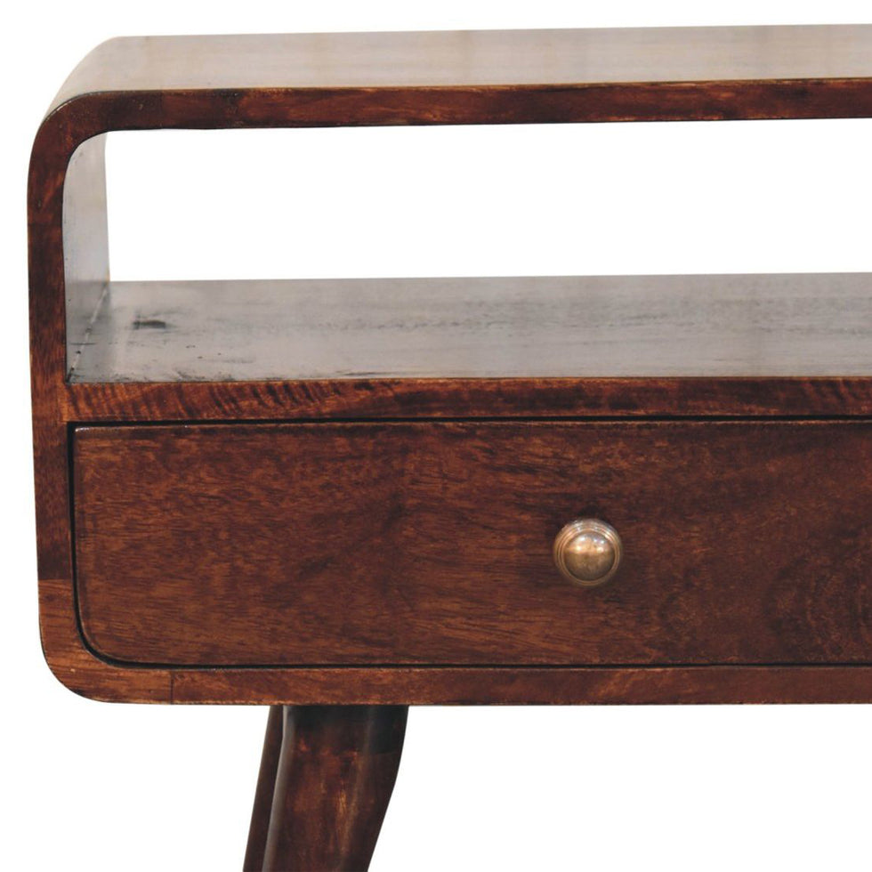 Artisan - Curved California Walnut Media Unit