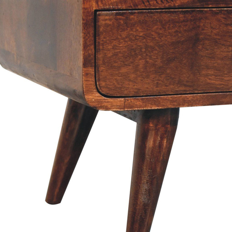 Artisan - Curved California Walnut Media Unit