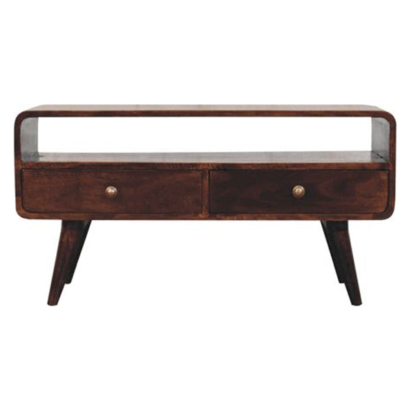 Artisan - Curved California Walnut Media Unit