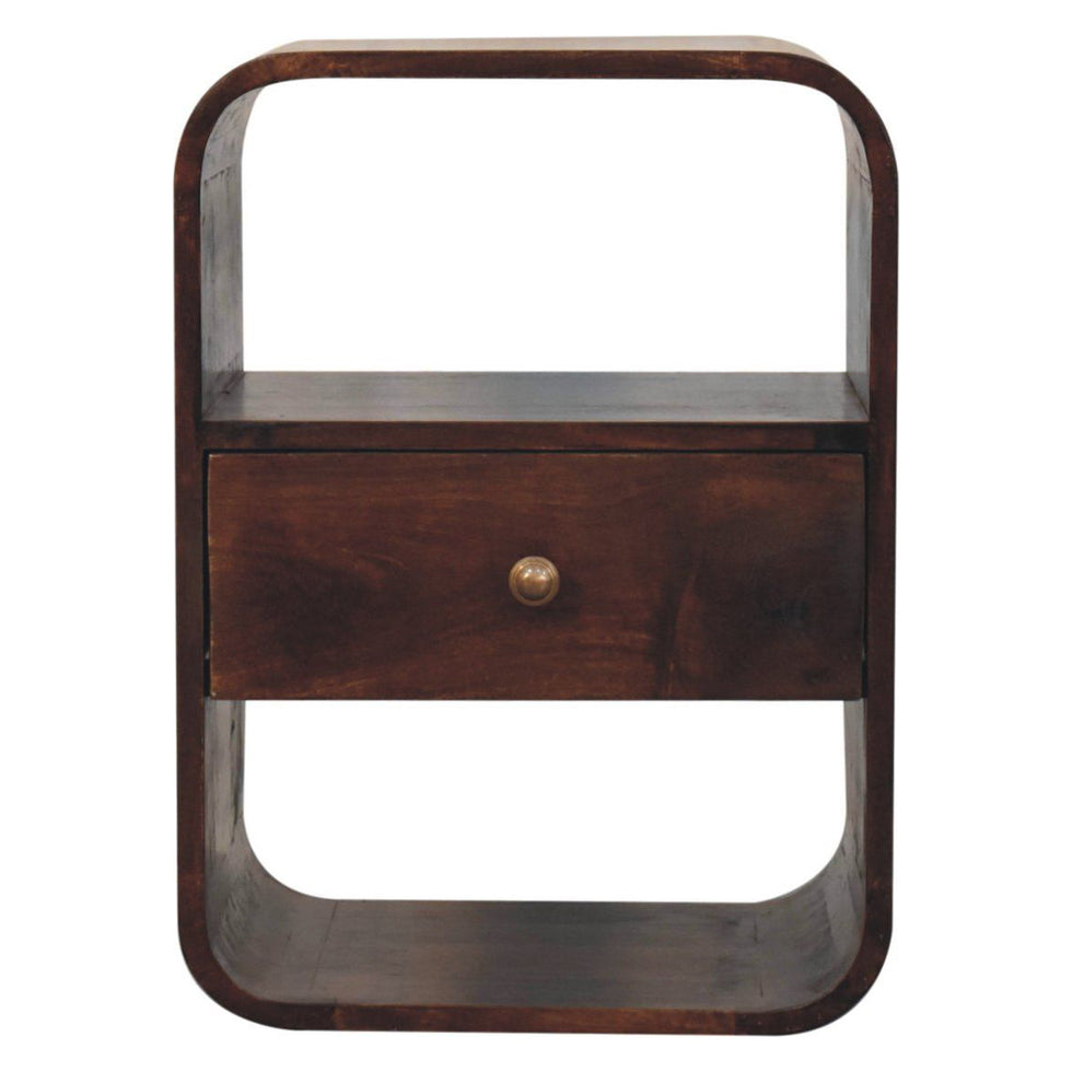 Artisan - California Walnut Curved Edge Bedside