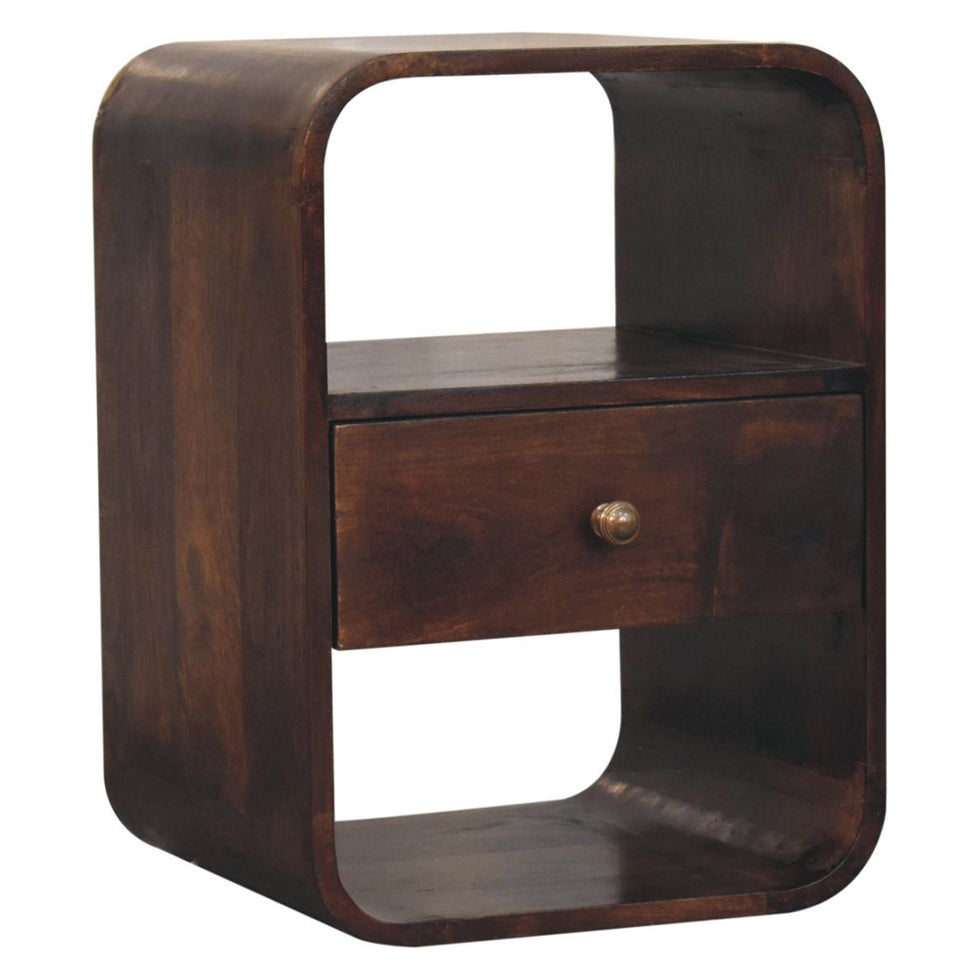 Artisan - California Walnut Curved Edge Bedside