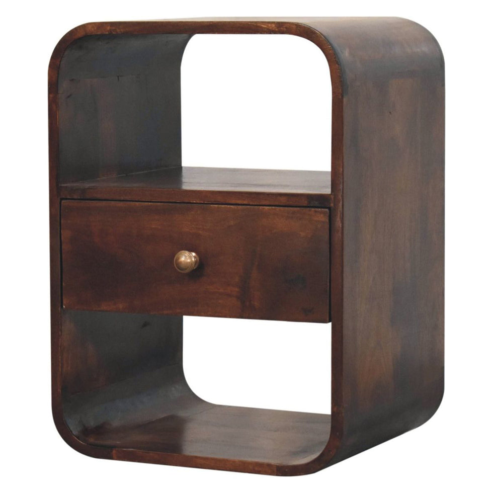 Artisan - California Walnut Curved Edge Bedside