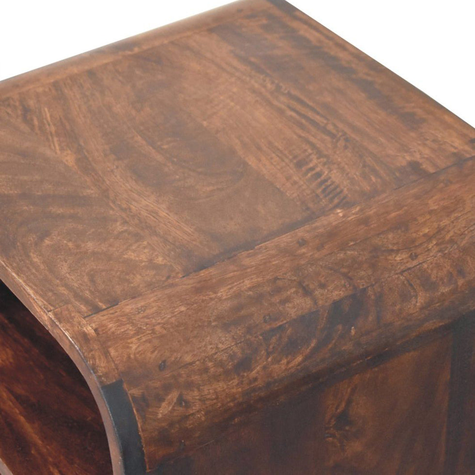 Artisan - California Walnut Curved Edge Bedside
