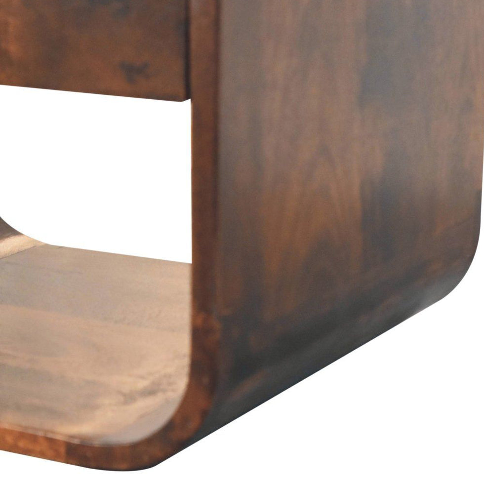 Artisan - California Walnut Curved Edge Bedside