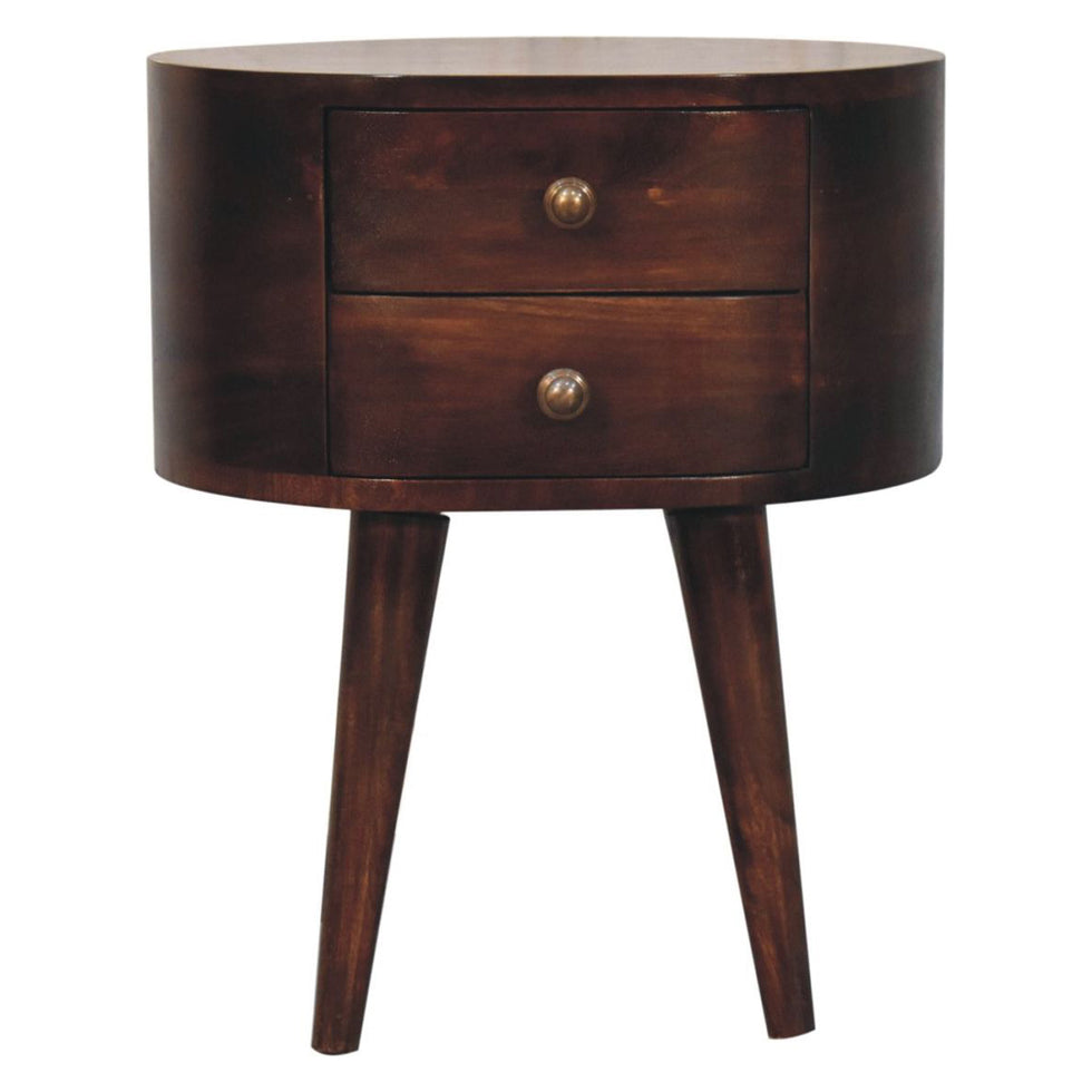 Artisan - California Walnut Rounded Bedside Table