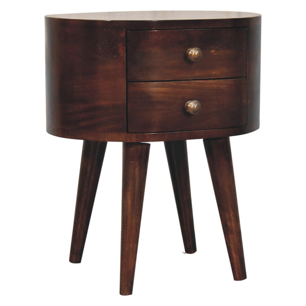 Artisan - California Walnut Rounded Bedside Table