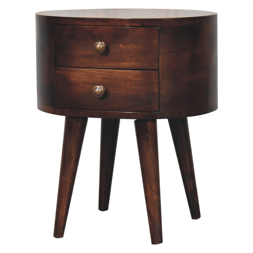 Artisan - California Walnut Rounded Bedside Table