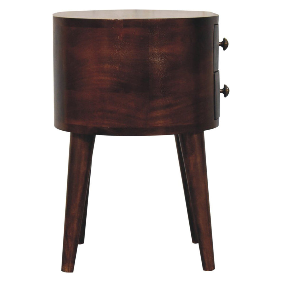 Artisan - California Walnut Rounded Bedside Table