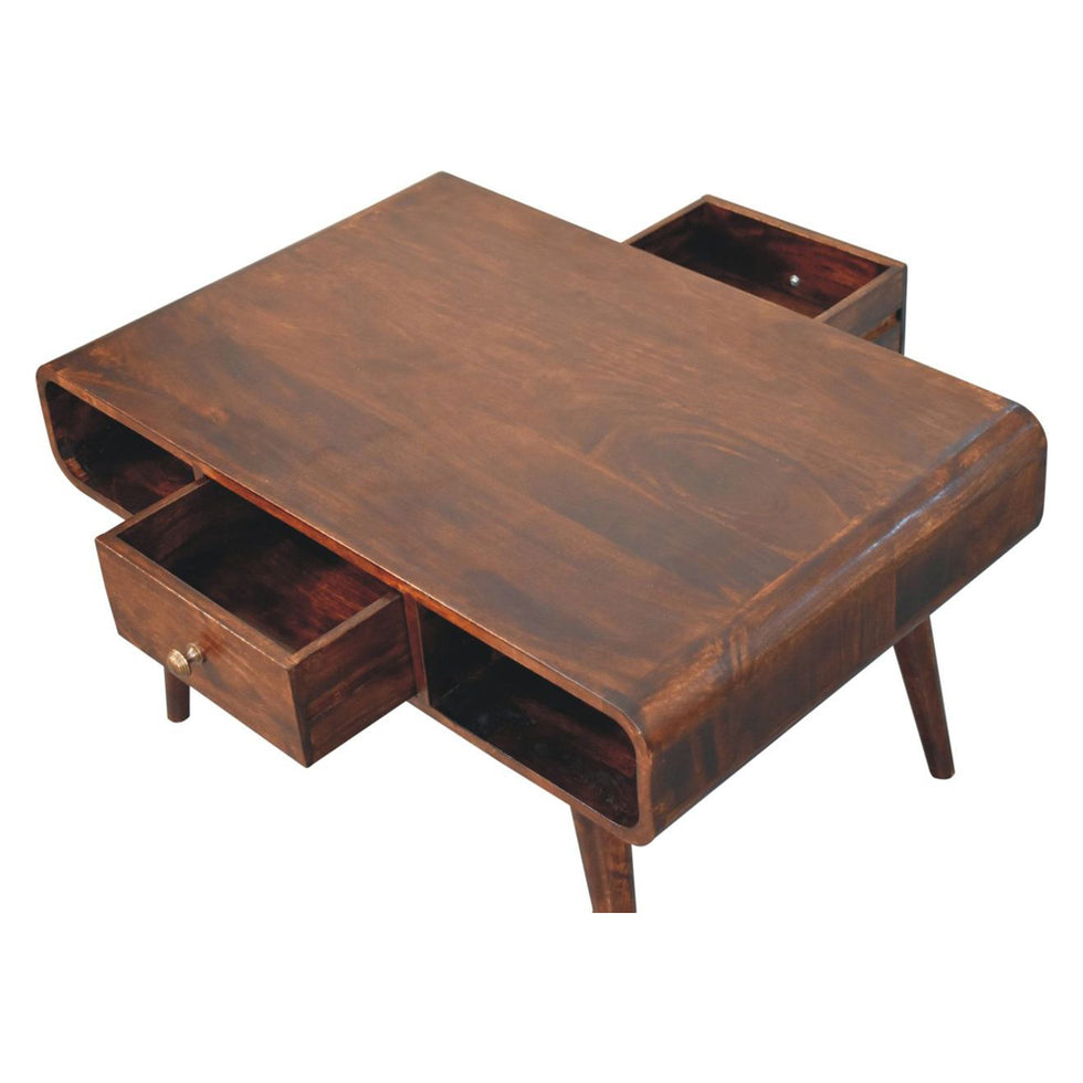Artisan - Curved California Walnut Coffee Table
