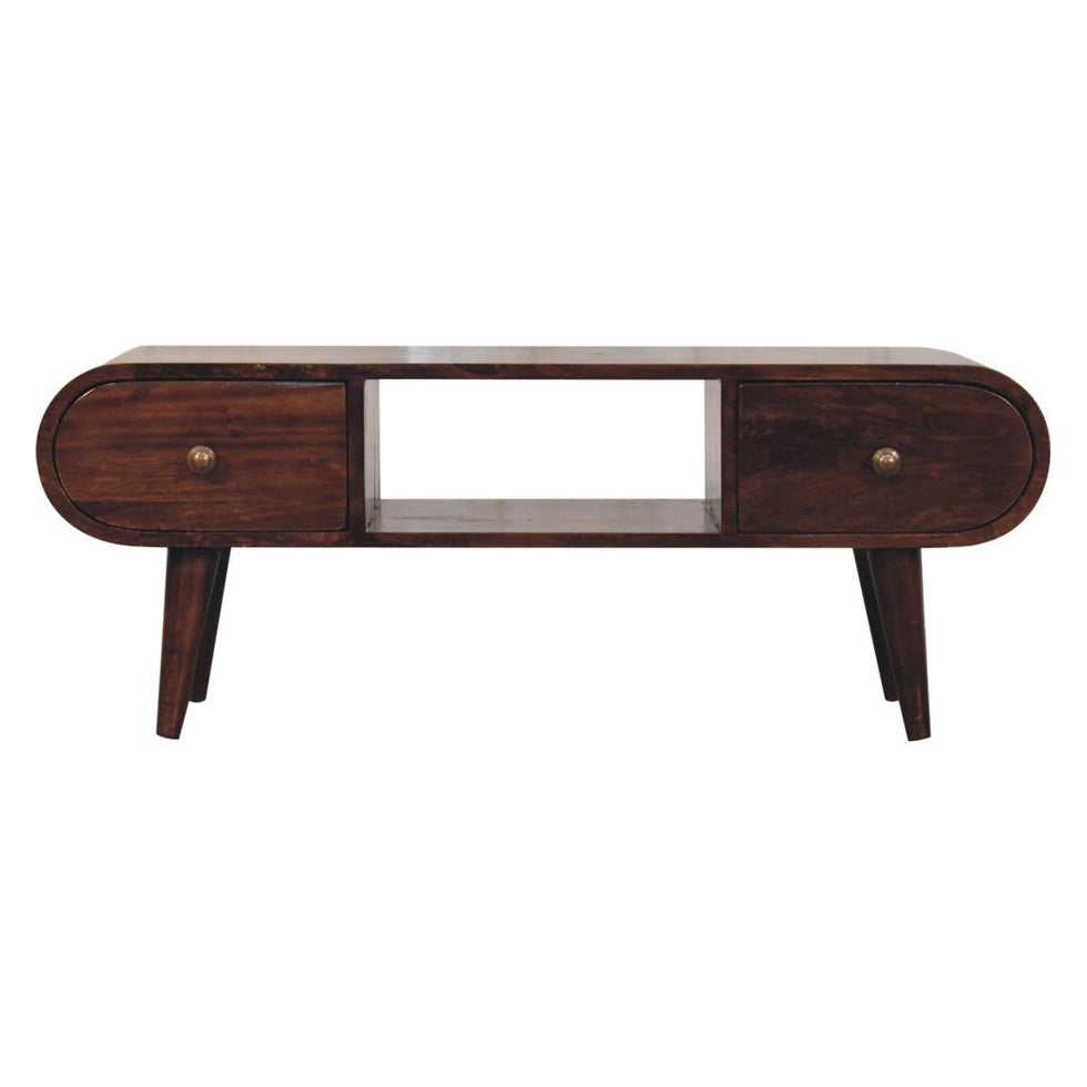 Artisan - California Walnut Circular TV Unit