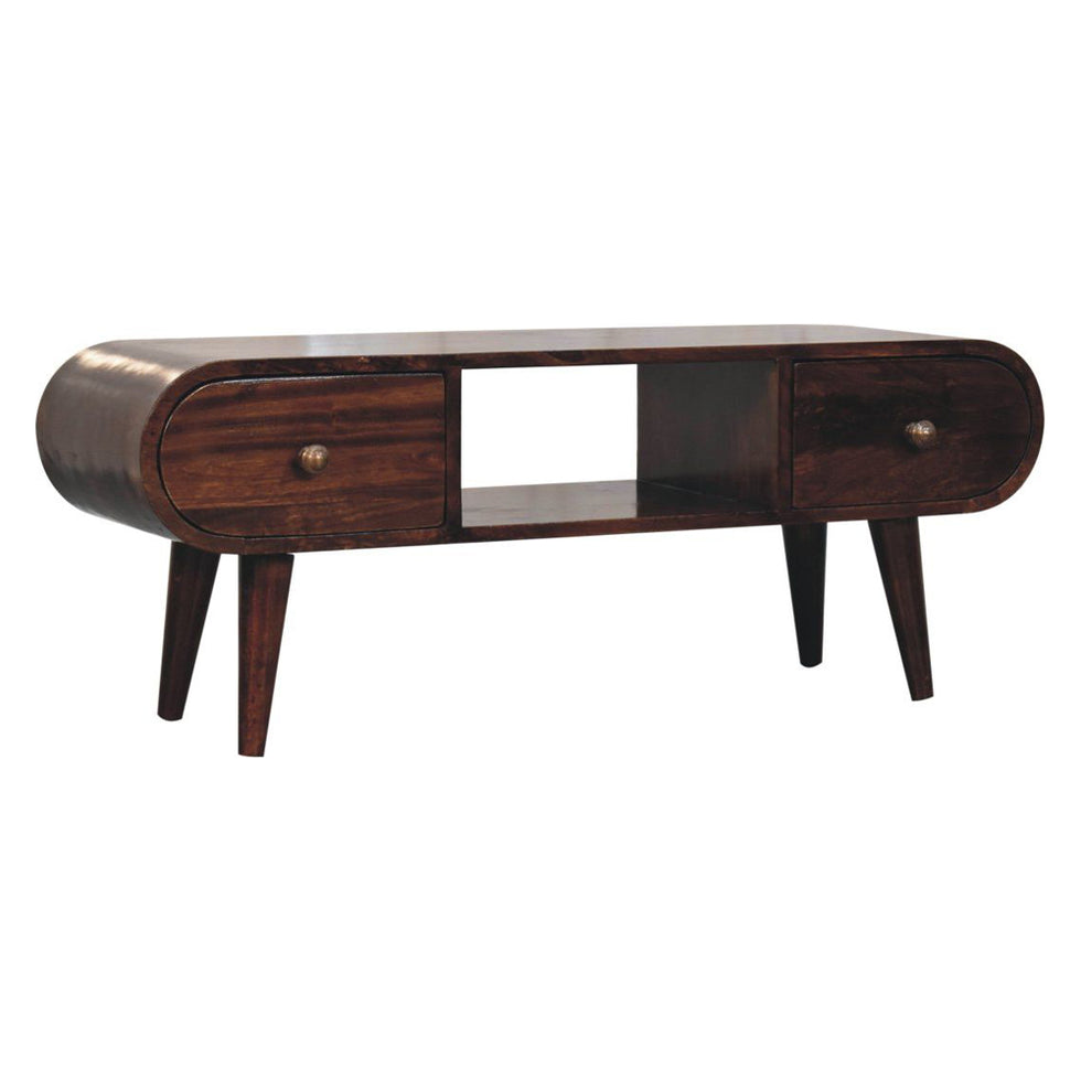 Artisan - California Walnut Circular TV Unit