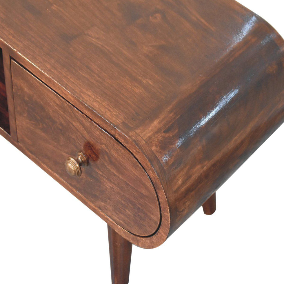 Artisan - California Walnut Circular TV Unit