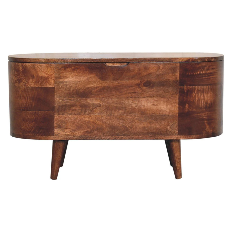 Artisan - Honey Caramel Rounded Lid Up Blanket Box