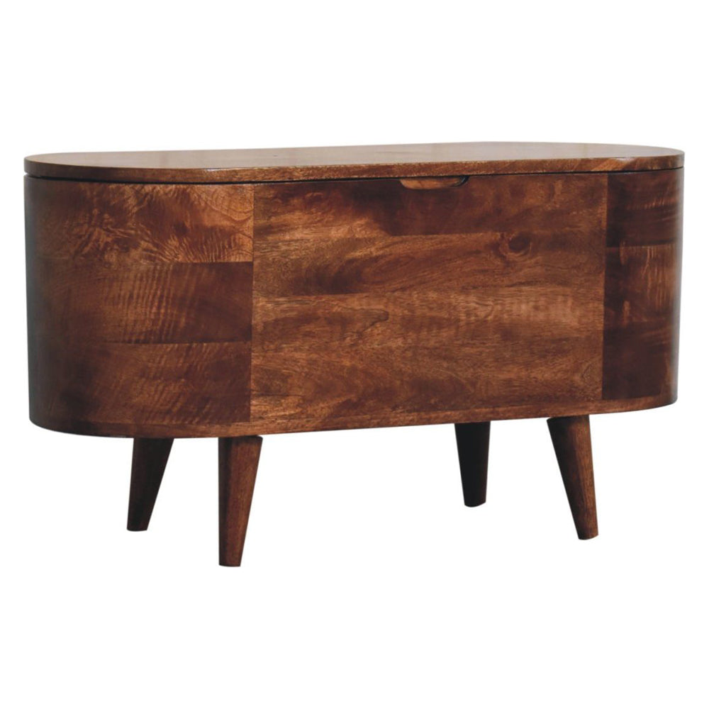 Artisan - Honey Caramel Rounded Lid Up Blanket Box