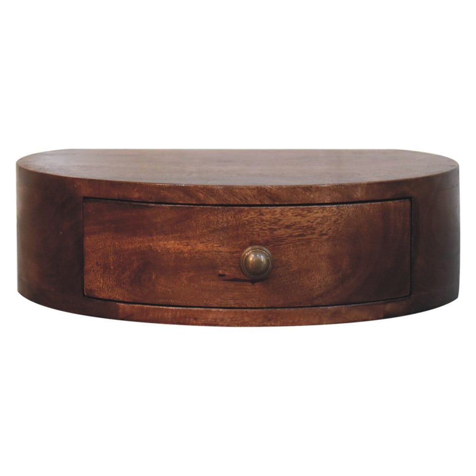 Artisan - Honey Caramel Wall Mounted Rounded Bedside