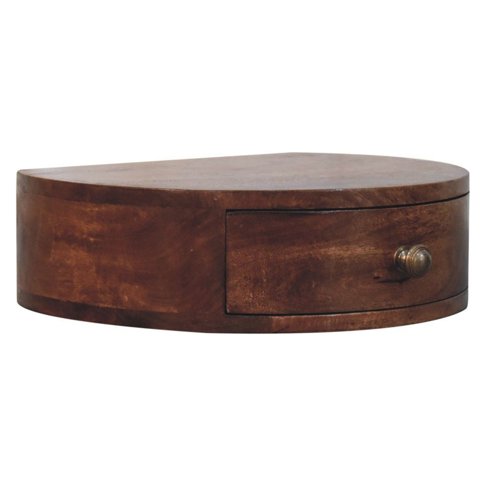 Artisan - Honey Caramel Wall Mounted Rounded Bedside