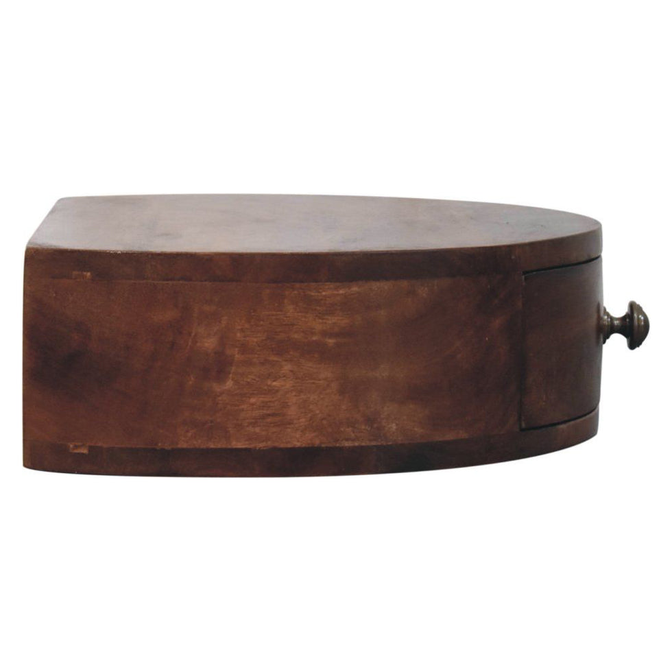 Artisan - Honey Caramel Wall Mounted Rounded Bedside