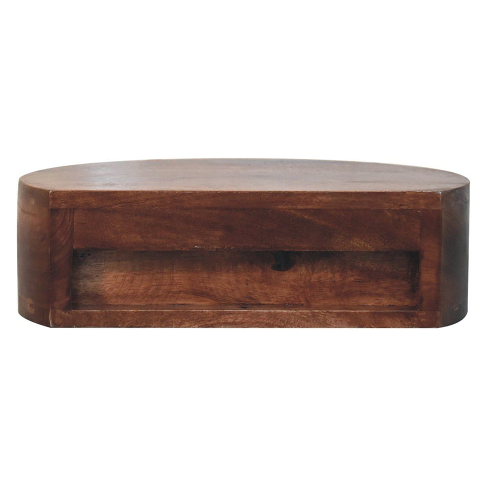 Artisan - Honey Caramel Wall Mounted Rounded Bedside