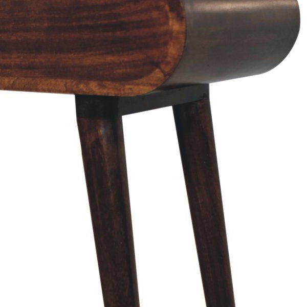 Artisan - Mini California Walnut Dressing Table With Foldable Mirror