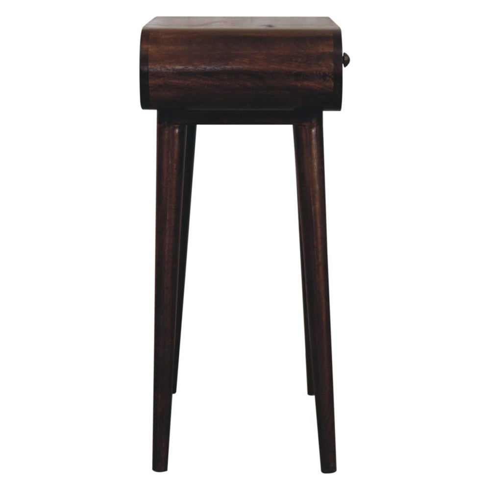 Artisan - Mini California Walnut Dressing Table With Foldable Mirror